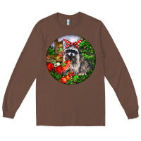 Chestnut Christmas Raccoon Long Sleeve Tee - LillyAllenDesigns