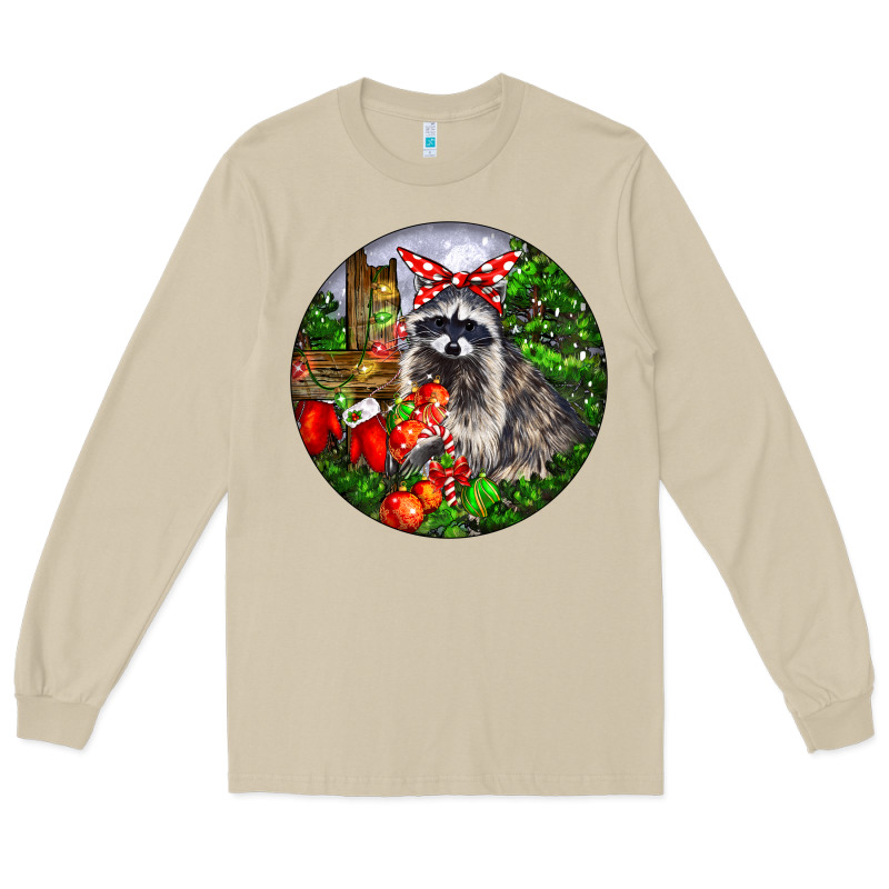 Christmas Raccoon Long Sleeve Tee by LillyAllenDesigns | Teevron