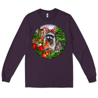 Plum Christmas Raccoon Long Sleeve Tee - LillyAllenDesigns