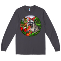 Smoke Christmas Raccoon Long Sleeve Tee - LillyAllenDesigns