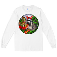 White Christmas Raccoon Long Sleeve Tee - LillyAllenDesigns