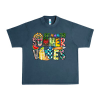 Midnight Navy Summer Vibes Urban Heavy Tee - CowhideDigitalArt