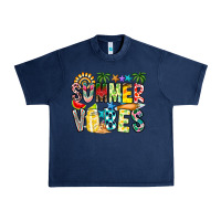 Navy Summer Vibes Urban Heavy Tee - CowhideDigitalArt