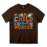 Chocolate Brown child welfare worker Heavy Core Tee - OliviaCreatesArt