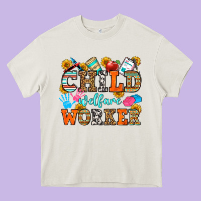 Child Welfare Worker Heavy Core Tee Designed By Oliviacreatesart