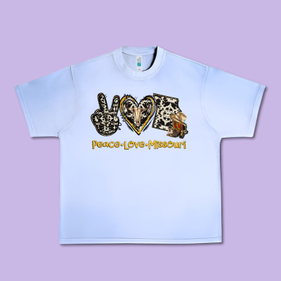 Peace Love Missouri Urban Heavy Tee Designed By Jasminsmagicworld