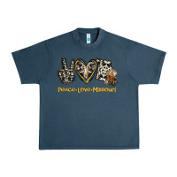 Midnight Navy Peace Love Missouri Urban Heavy Tee - Jasminsmagicworld