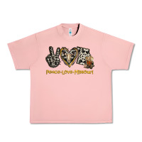 Salmon Peace Love Missouri Urban Heavy Tee - Jasminsmagicworld