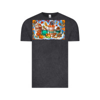 Vintage Black Thanksgiving Coffee Drink Kids Cup Vintage Tee - CowhideDigitalArt