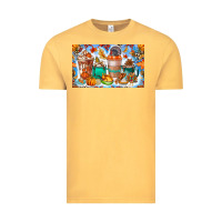 Vintage Mustard Thanksgiving Coffee Drink Kids Cup Vintage Tee - CowhideDigitalArt