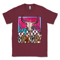 Burgundy western hey cowboy Classic Tee - OliviaCreatesArt