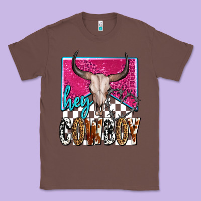 Western Hey Cowboy Classic Tee Designed By Oliviacreatesart