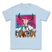 Dusty Blue western hey cowboy Classic Tee - OliviaCreatesArt