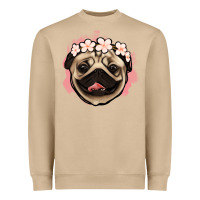 Mushroom pug floral Heavyweight Sweatshirt - Jasminsmagicworld