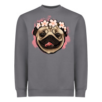 Storm pug floral Heavyweight Sweatshirt - Jasminsmagicworld