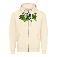 Sandshell western cowhide leopard glitter shamrocks Zipper Hoodie - Jasminsmagicworld