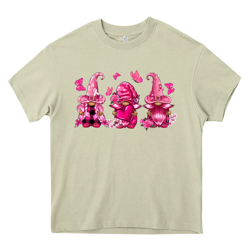 Breast Cancer Gnomies Heavy Core Tee by FaDigitalArtStudio | Teevron