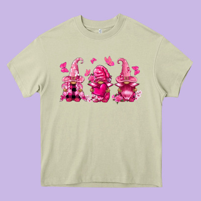 Breast Cancer Gnomies Heavy Core Tee Designed By Fadigitalartstudio
