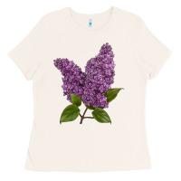 Bone Purple Lilac Flower Ladies Tee - LillyAllenDesigns