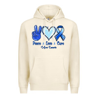 Tofu Peace Love Cure Colon Cancer Premium Hoodie - Jasminsmagicworld