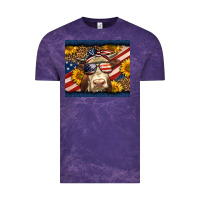 Cloud Purple Western 4th Of July Cow Vintage Tee - LillyAllenDesigns