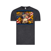 Vintage Black Western 4th Of July Cow Vintage Tee - LillyAllenDesigns