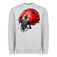 Heather Grey ladybug Heavyweight Sweatshirt - Jasminsmagicworld