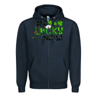 Navy Saint Patricks One Lucky Nurse Zipper Hoodie - RanaPortraitStore