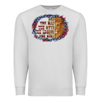 Dove Grey dad the man american flag Premium Sweatshirt - Jasminsmagicworld
