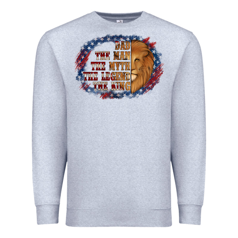 Dad The Man American Flag Premium Sweatshirt by Jasminsmagicworld | Teevron