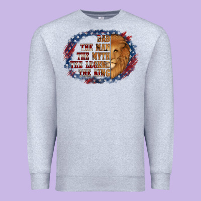 Dad The Man American Flag Premium Sweatshirt Designed By Jasminsmagicworld