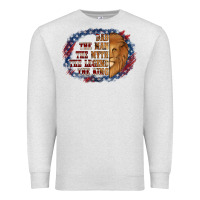 Oatmeal Heather dad the man american flag Premium Sweatshirt - Jasminsmagicworld