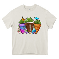 Cream Football Easter sports carrots Heavy Core Tee - OliviaCreatesArt