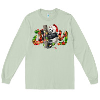 Matcha panda joy christmas Long Sleeve Tee - LillyAllenDesigns
