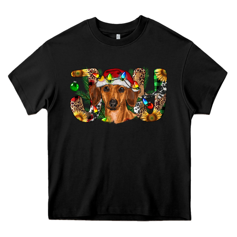 Dachshund Christmas Joy Heavy Core Tee by RanaPortraitStore | Teevron