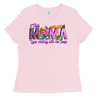 Bubblegum Pink This Mama is chilling with her Ladies Tee - CowhideDigitalArt