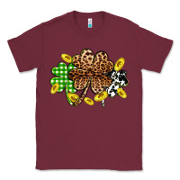 Burgundy St. Patrick's Day shamrocks Classic Tee - OliviaCreatesArt