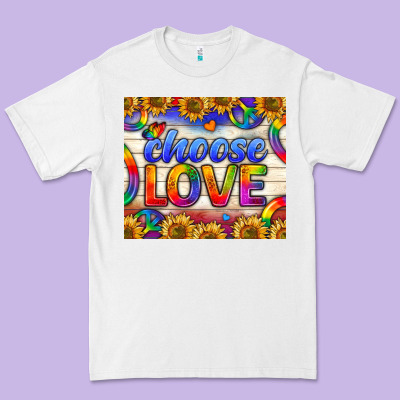 Western Choose Love Tumbler Premium Tee Designed By Bundleandbundleshop