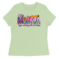 Matcha This Mama is chilling with her Ladies Tee - CowhideDigitalArt