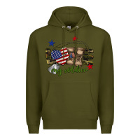 Army Green Love My Soldier Premium Hoodie - BarkalooDesign