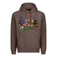 Coffee Love My Soldier Premium Hoodie - BarkalooDesign