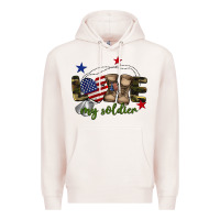 Pale Pink Love My Soldier Premium Hoodie - BarkalooDesign