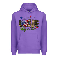 Purple Love My Soldier Premium Hoodie - BarkalooDesign