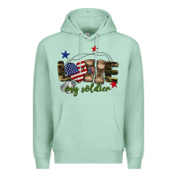 Seafoam Love My Soldier Premium Hoodie - BarkalooDesign