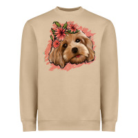 Mushroom cockapoo floral pink glitter Heavyweight Sweatshirt - Jasminsmagicworld