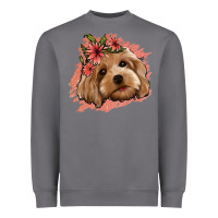 Storm cockapoo floral pink glitter Heavyweight Sweatshirt - Jasminsmagicworld