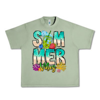 Oil Green Summer Vibes Urban Heavy Tee - CowhideDigitalArt