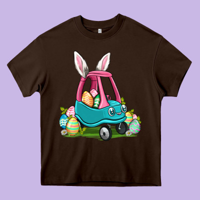 Easter Toddler Car Heavy Core Tee Designed By Oliviacreatesart