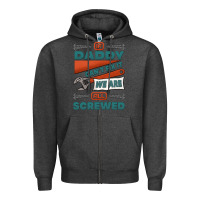 Charcoal Heather if daddy can't fix it we are all screwed Zipper Hoodie - Jasminsmagicworld