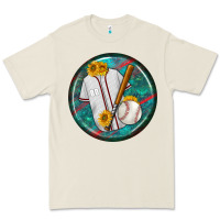 Bone baseball with sunflower round earrings Premium Tee - BundleAndBundleShop
